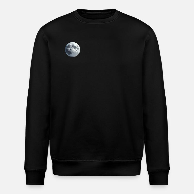 Moon Polygon - Stanley/Stella ROLLER Unisex Organic Sweatshirt - black