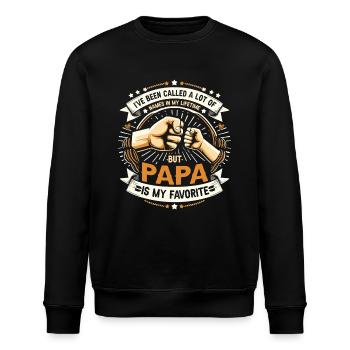 Papa Vater Sohn I've Been Called A Lot Of Names - Stanley/Stella Unisex Bio-Sweatshirt ROLLER - Schwarz - Vorne - Nik (191cm)