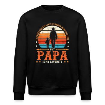Papa Vater Sohn I've Been Called A Lot Of Names - Stanley/Stella Unisex Bio-Sweatshirt ROLLER - Schwarz - Vorne - Nik (191cm)