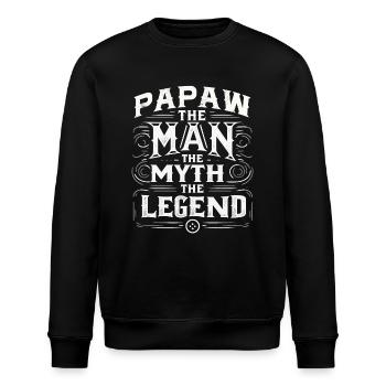 Papa Grand-père Idée Cadeau Papaw Dire Humour Père - Sweat bio ROLLER Stanley/Stella Unisexe - noir - Devant - Nik (191cm)