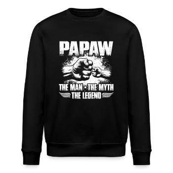 Papa Père Grand-père Idée Cadeau Papaw Dire Humour - Sweat bio ROLLER Stanley/Stella Unisexe - noir - Devant - Nik (191cm)