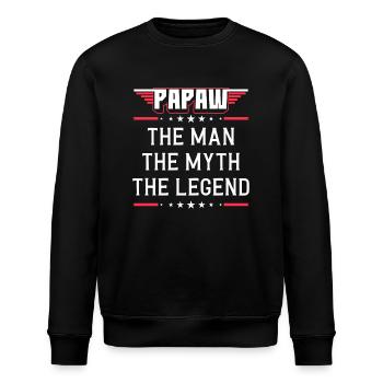 Papa Père Grand-père Idée Cadeau Papaw Dire Humour - Sweat bio ROLLER Stanley/Stella Unisexe - noir - Devant - Nik (191cm)