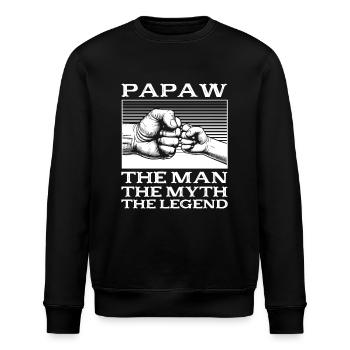 Papa Père Grand-père Idée Cadeau Papaw Dire Humour - Sweat bio ROLLER Stanley/Stella Unisexe - noir - Devant - Nik (191cm)