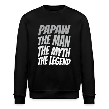 Papa Père Grand-père Idée Cadeau Papaw Disant Rétro - Sweat bio ROLLER Stanley/Stella Unisexe - noir - Devant - Nik (191cm)