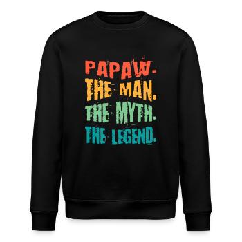 Papa Père Grand-père Idée Cadeau Papaw Dire Humour - Sweat bio ROLLER Stanley/Stella Unisexe - noir - Devant - Nik (191cm)