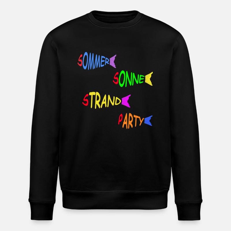 Summer Sun Beach Party Pisces - Stanley/Stella ROLLER Unisex Organic Sweatshirt - black