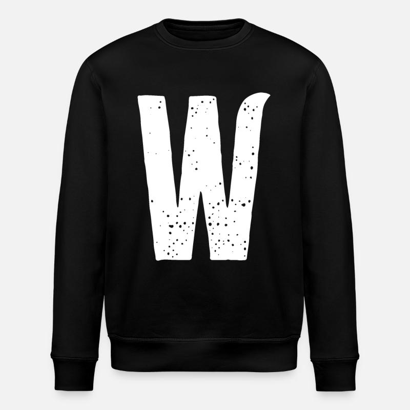 W-Buchstabe - Stanley/Stella Unisex Bio-Sweatshirt ROLLER - Schwarz