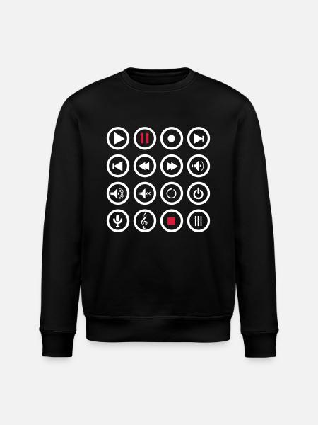 Music Play - Stanley/Stella ROLLER Unisex Organic Sweatshirt - black