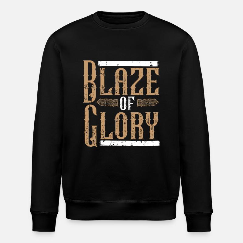 Wood-burning pyrography master carpenter - Stanley/Stella ROLLER Unisex Organic Sweatshirt - black