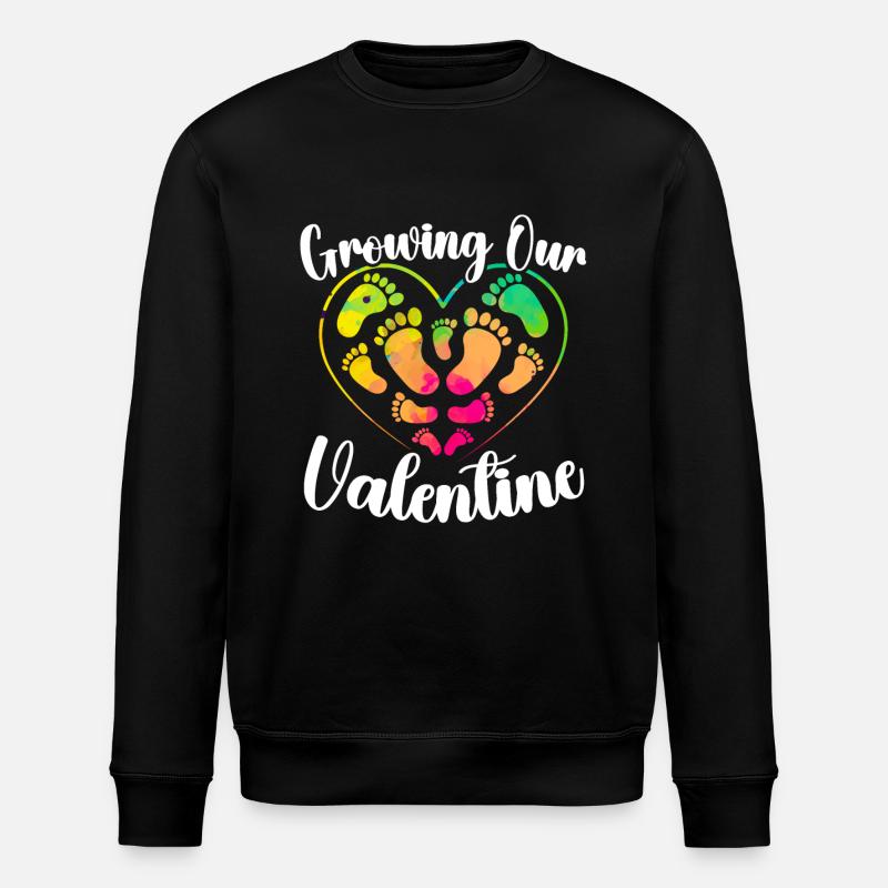 Faire-part Grossesse Saint Valentin Bébé - Sweat bio ROLLER Stanley/Stella Unisexe - noir