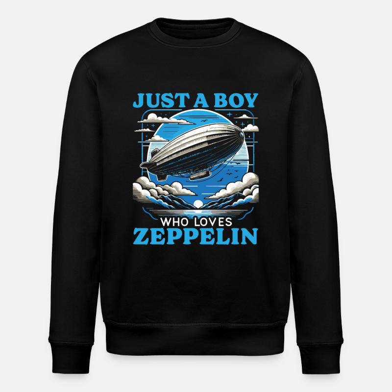 Zeppelin pour les garçons - Sweat bio ROLLER Stanley/Stella Unisexe - noir