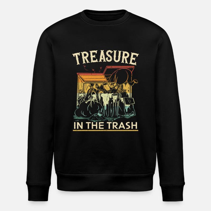 Dumpster lover picking garbage, - Stanley/Stella ROLLER Unisex Organic Sweatshirt - black