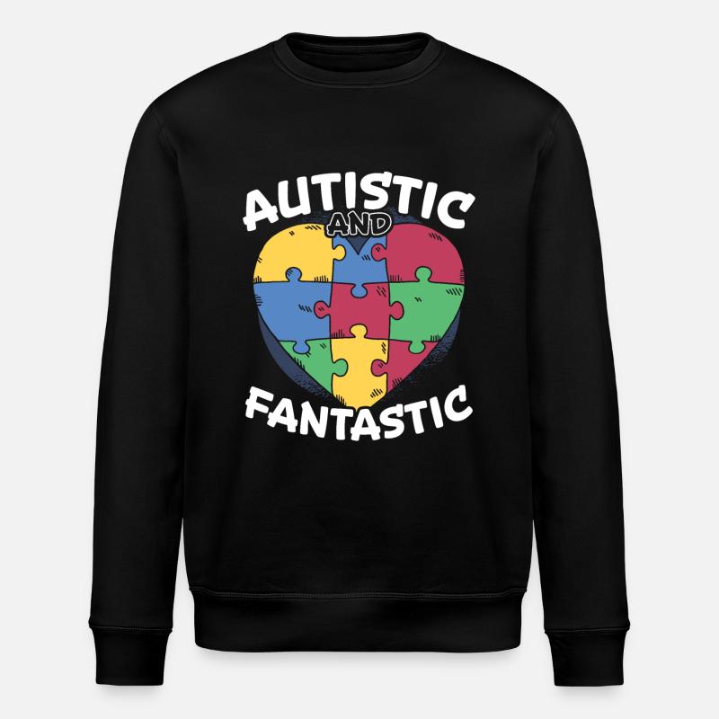 Drôle Autisme Neurodiversité Autiste - Sweat bio ROLLER Stanley/Stella Unisexe - noir