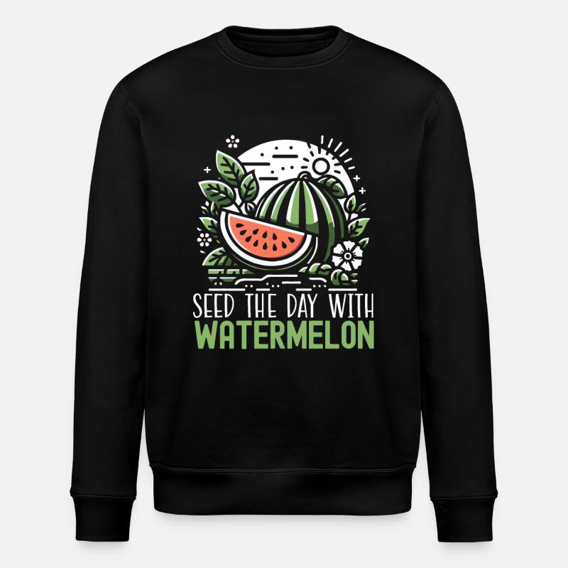 Été drôle de pastèque - Sweat bio ROLLER Stanley/Stella Unisexe - noir