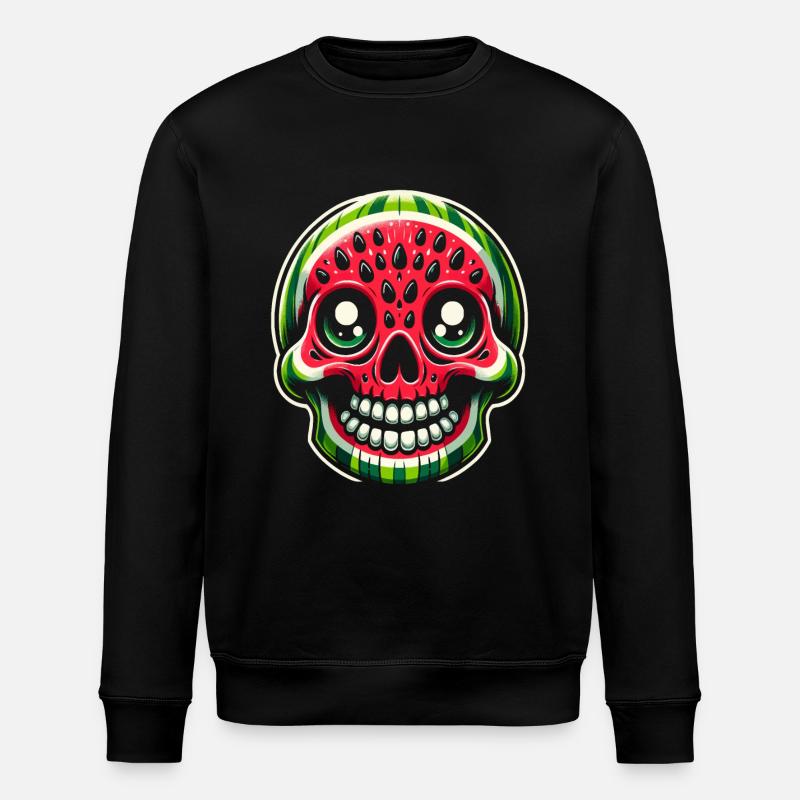 Été drôle de pastèque - Sweat bio ROLLER Stanley/Stella Unisexe - noir