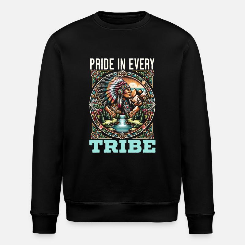 Tribu amérindienne Cherokee Apache - Sweat bio ROLLER Stanley/Stella Unisexe - noir