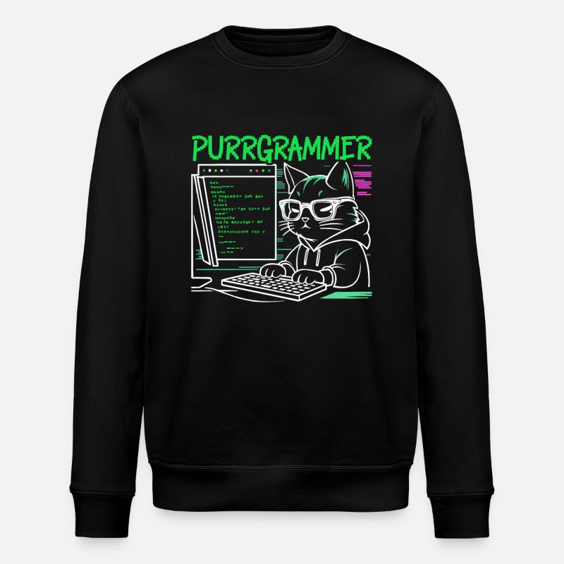 Funny Programmer Programmer - Stanley/Stella ROLLER Unisex Organic Sweatshirt - black