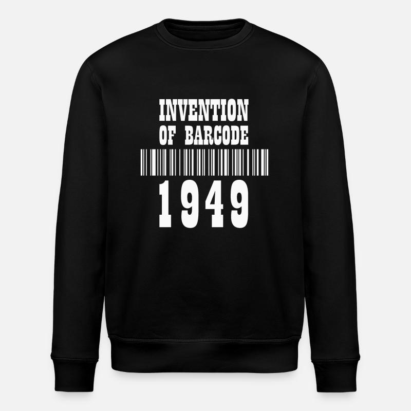 Invention of Barcode 1949 – white - Stanley/Stella Unisex Bio-Sweatshirt ROLLER - Schwarz