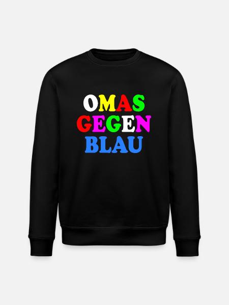 Omas gegen blau - Stanley/Stella Unisex Bio-Sweatshirt ROLLER - Schwarz