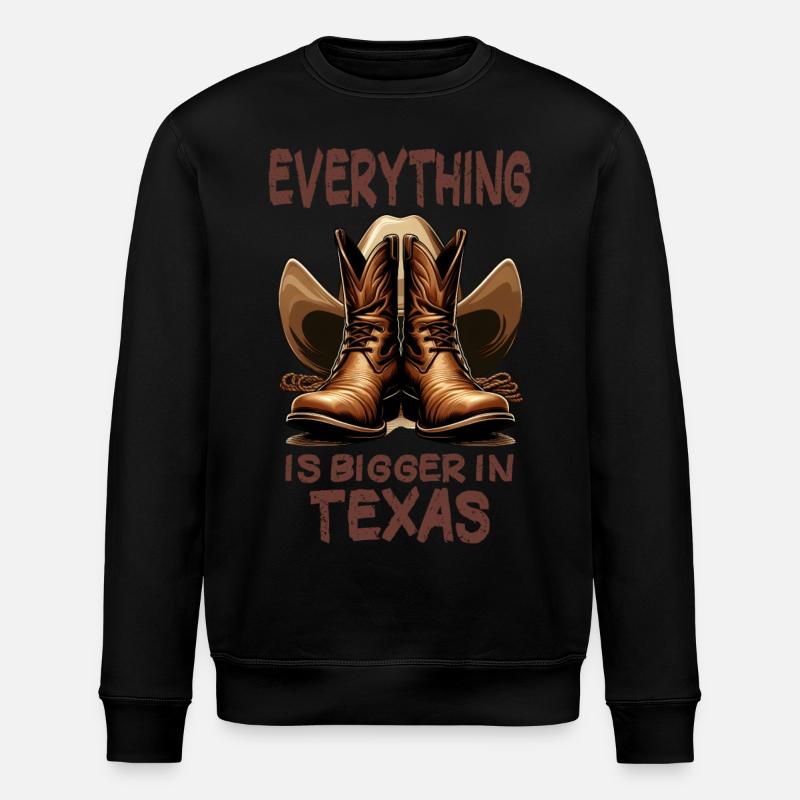 Everything is Bigger in Texas - Stanley/Stella Unisex Bio-Sweatshirt ROLLER - Schwarz