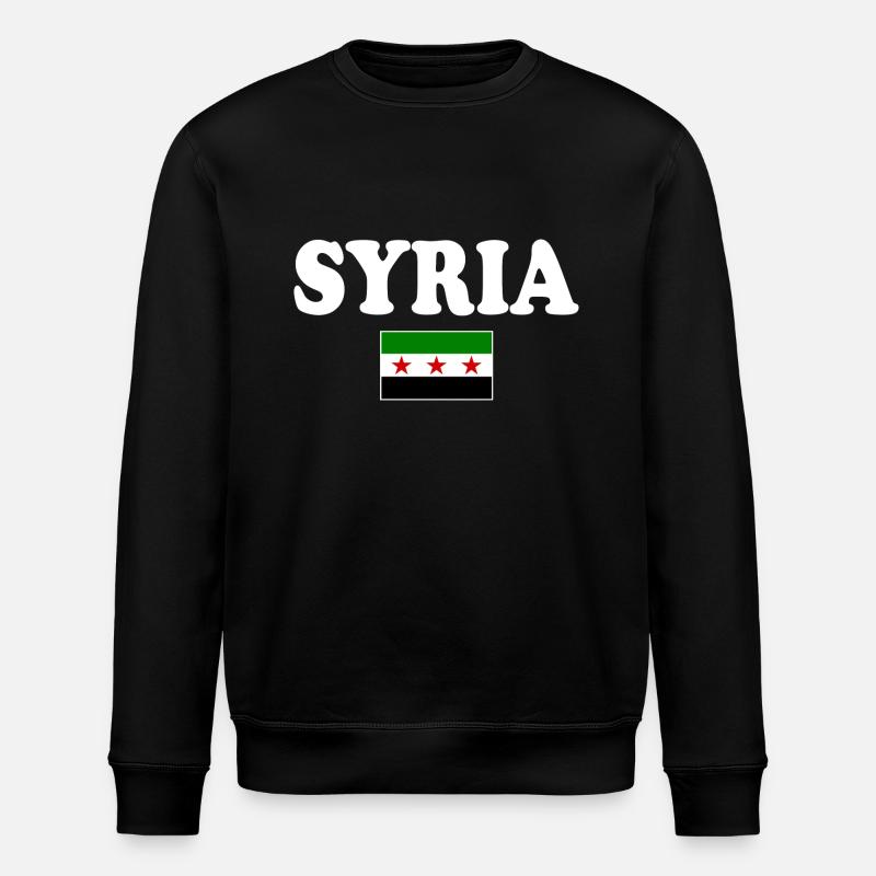 syrien flagge - Stanley/Stella Unisex Bio-Sweatshirt ROLLER - Schwarz