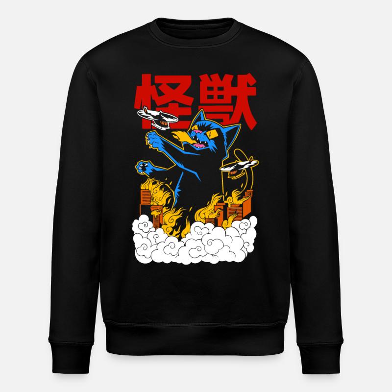 MIAOU MONSTER - Sweat bio ROLLER Stanley/Stella Unisexe - noir