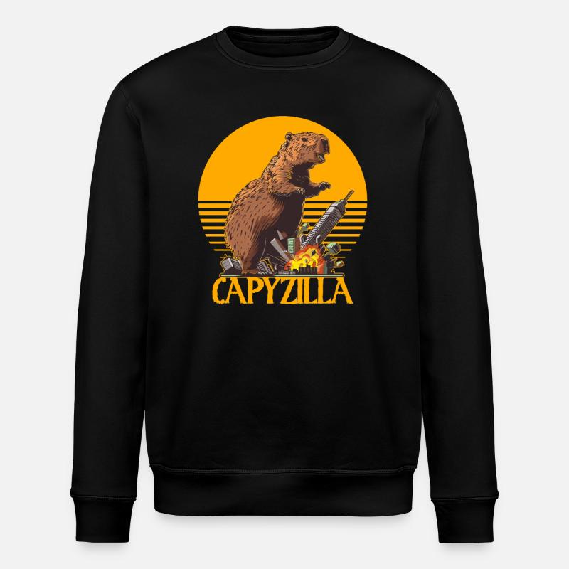 Capybara Meme - Capyzilla - monstre déchaîné - Sweat bio ROLLER Stanley/Stella Unisexe - noir