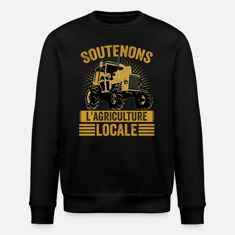 Let's support local agriculture - Stanley/Stella ROLLER Unisex Organic Sweatshirt - black