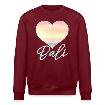 Bali - Indonesien - Stanley/Stella Unisex Bio-Sweatshirt ROLLER - Burgunderrot - Vorne - Nik (191cm)