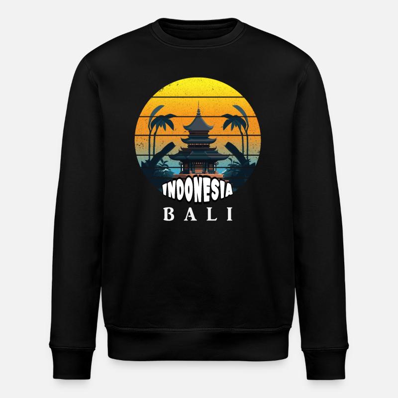 Bali - Indonésie - Sweat bio ROLLER Stanley/Stella Unisexe - noir