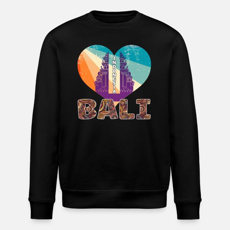 Bali - Indonésie - Sweat bio ROLLER Stanley/Stella Unisexe - noir