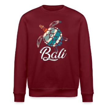 Bali - Indonesien - Schildkröte - Stanley/Stella Unisex Bio-Sweatshirt ROLLER - Burgunderrot - Vorne - Nik (191cm)