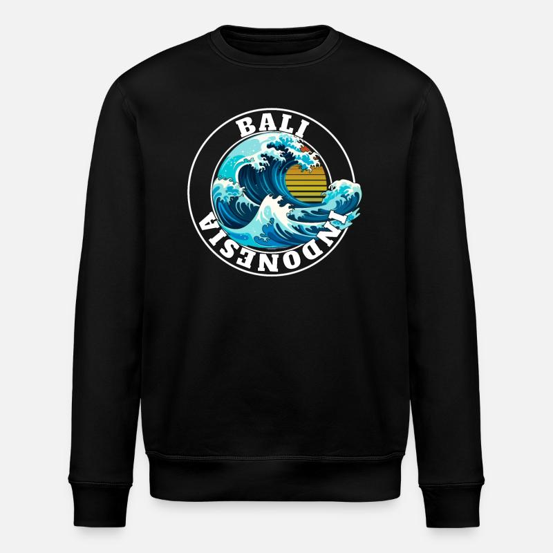 Bali - Indonésie - Sweat bio ROLLER Stanley/Stella Unisexe - noir