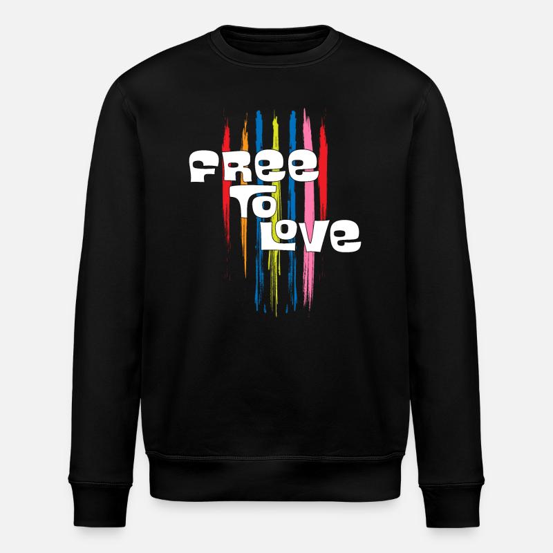 Free To Love - Stanley/Stella Unisex Bio-Sweatshirt ROLLER - Schwarz