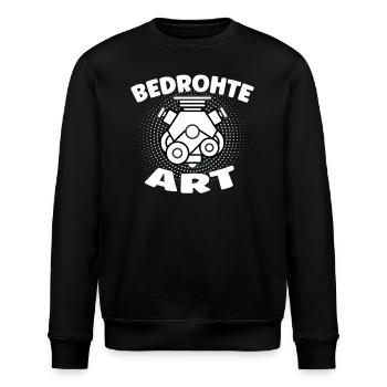 Bedrohte Art - Verbrennungsmotor Auto Design - Stanley/Stella Unisex Bio-Sweatshirt ROLLER - Schwarz - Vorne - Nik (191cm)