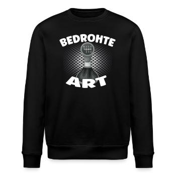 Bedrohte Art - Verbrennungsmotor Auto Design - Stanley/Stella Unisex Bio-Sweatshirt ROLLER - Schwarz - Vorne - Nik (191cm)