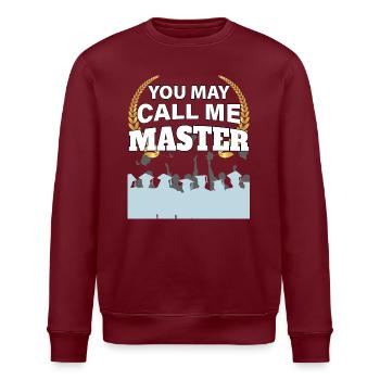You can call me Master's Degree Design - Stanley/Stella ROLLER Unisex Organic Sweatshirt - burgundy - Front - Nik (191cm)