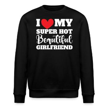 Ich Liebe Meine Freundin Paare Freund Geschenkidee - Stanley/Stella Unisex Bio-Sweatshirt ROLLER - Schwarz - Vorne - Nik (191cm)