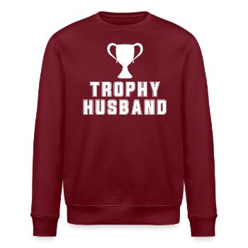 Husband Groom Marriage Wedding Gift Idea - Stanley/Stella ROLLER Unisex Organic Sweatshirt - burgundy - Front - Nik (191cm)