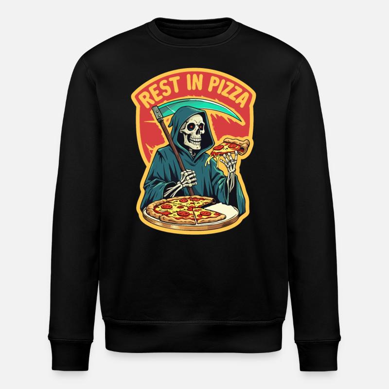 Repos dans la pizza - Sweat bio ROLLER Stanley/Stella Unisexe - noir