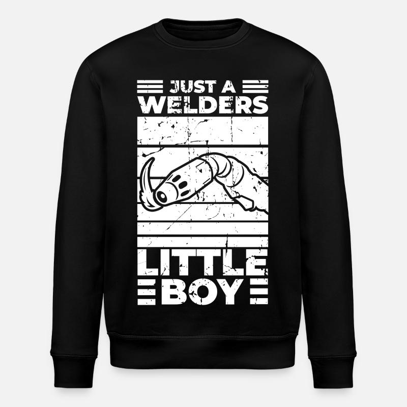 Funny welder boy - Stanley/Stella ROLLER Unisex Organic Sweatshirt - black