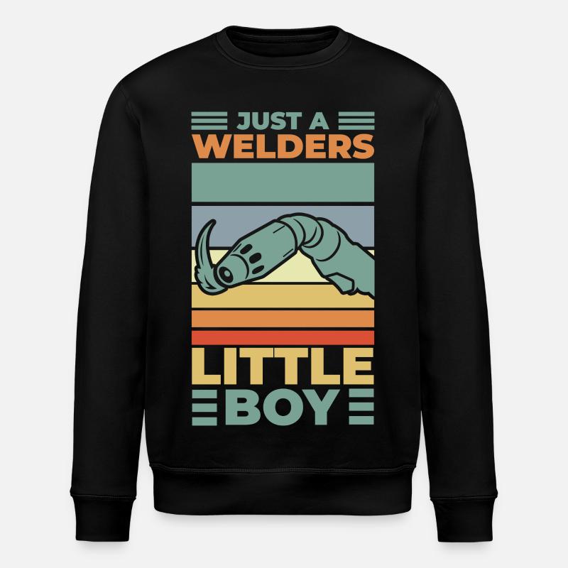 Juste un petit garçon soudeur - Sweat bio ROLLER Stanley/Stella Unisexe - noir