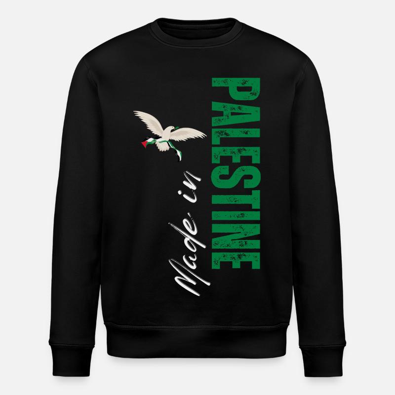 Made in Palestine, design vertical - Sweat bio ROLLER Stanley/Stella Unisexe - noir