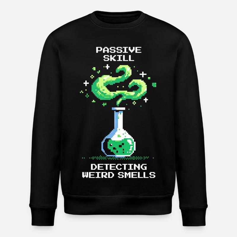 Passive skill: detecting strange smells | Chemistry - Stanley/Stella ROLLER Unisex Organic Sweatshirt - black