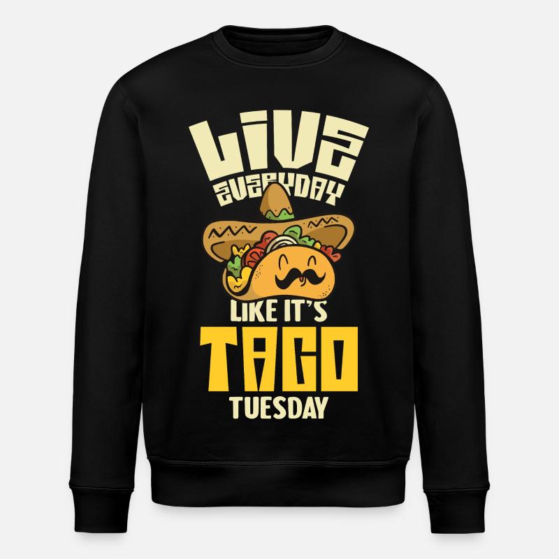 Vivez comme Taco Tuesday - Sweat bio ROLLER Stanley/Stella Unisexe - noir