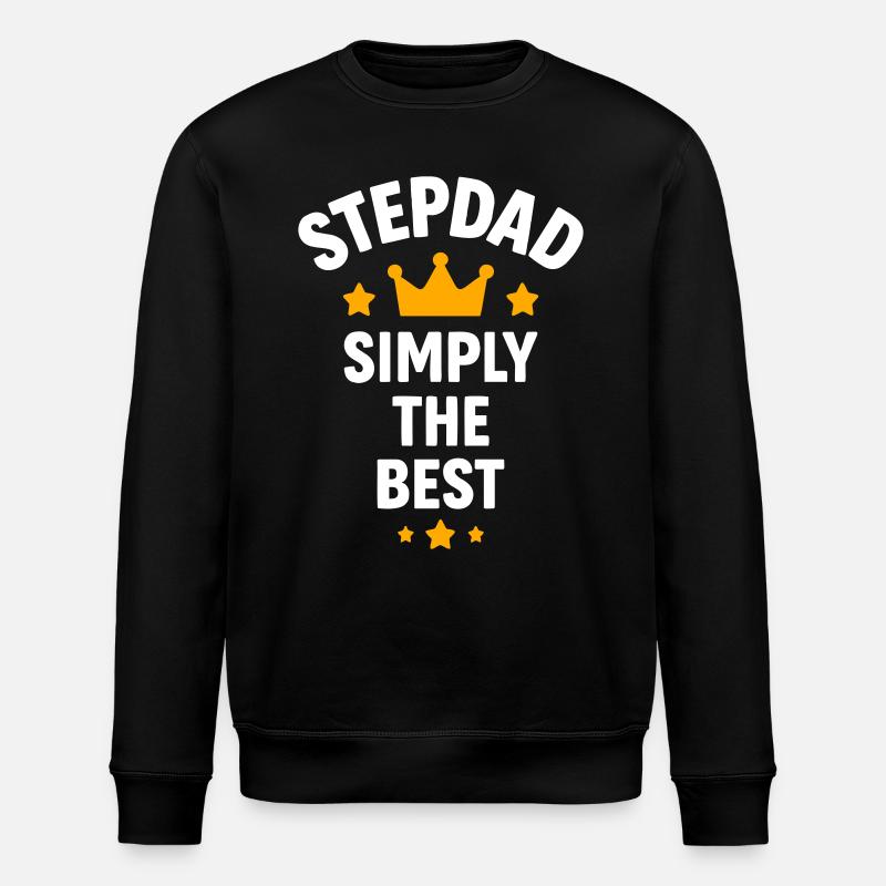 Stepdad simply the best - Stanley/Stella ROLLER Unisex Organic Sweatshirt - black