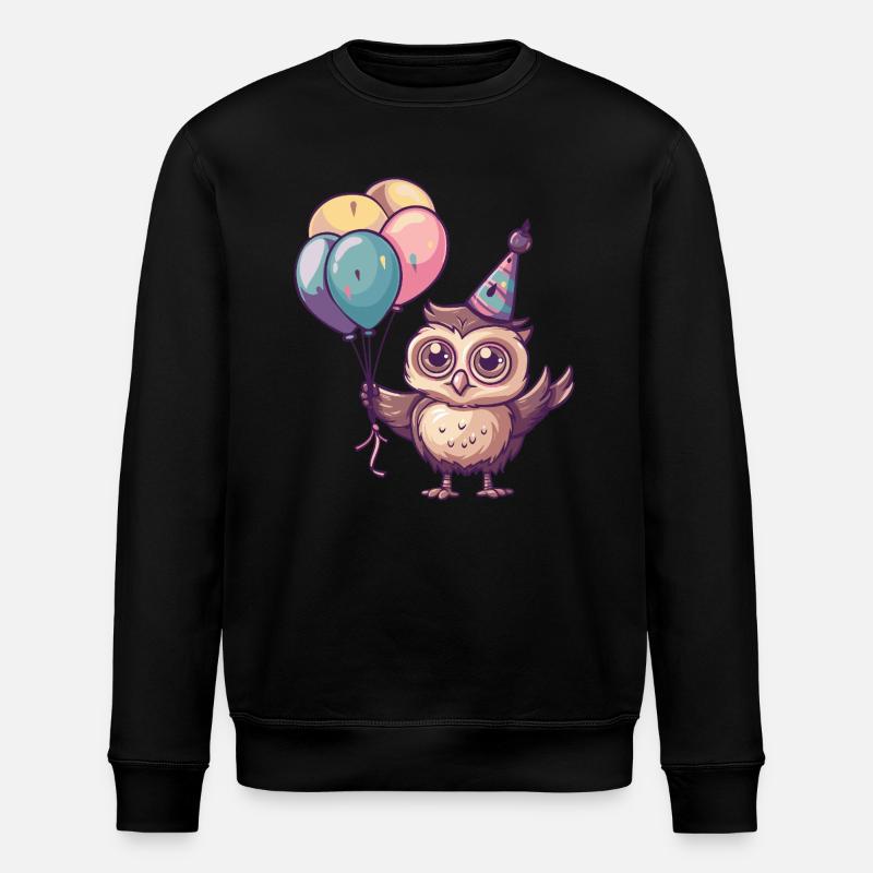hibou anniversaire bébé - Sweat bio ROLLER Stanley/Stella Unisexe - noir