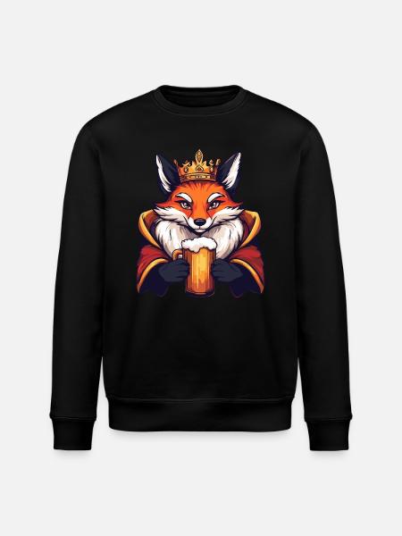 Fuchs Bier Lustig - Stanley/Stella Unisex Bio-Sweatshirt ROLLER - Schwarz