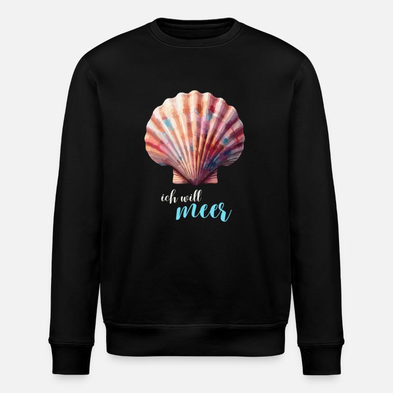 Vacances Coquillage Pétoncle Longing Vacances - Sweat bio ROLLER Stanley/Stella Unisexe - noir