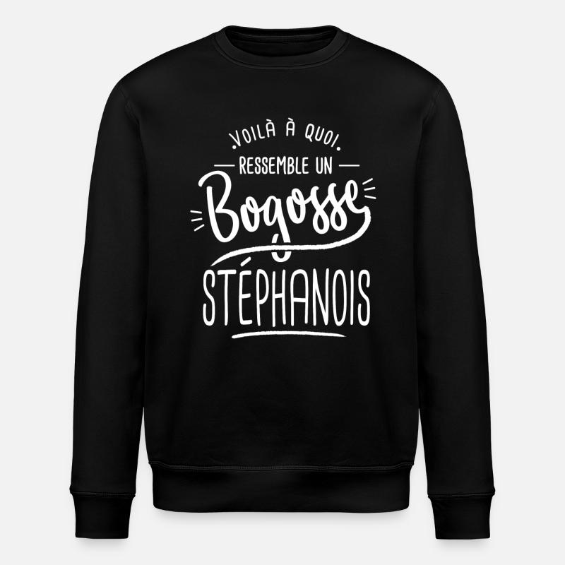 bogosse Stéphanois cadeau saint étienne St étienne - Sweat bio ROLLER Stanley/Stella Unisexe - noir